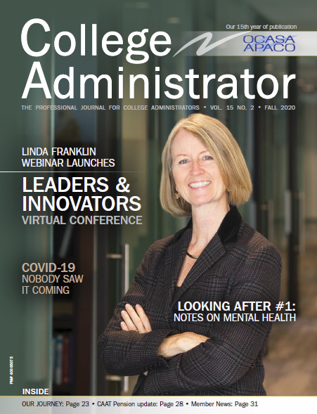 OCASA 2020 College Administrator Digital Cover - Fall